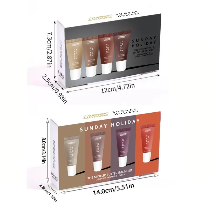 Vanília bézs ajakápoló hidratáló átlátszó ajakrúzs szett Smooth Soft Tube Mirror ajakfény ajak smink