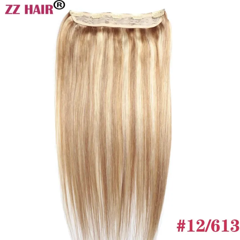 100% תוספות שיער אנושיות רמי ברזילאי 16"-24" 1 יחידות סט 100 גרם-200 גרם חתיכה אחת 5 קליפס בסטרייט טבעי