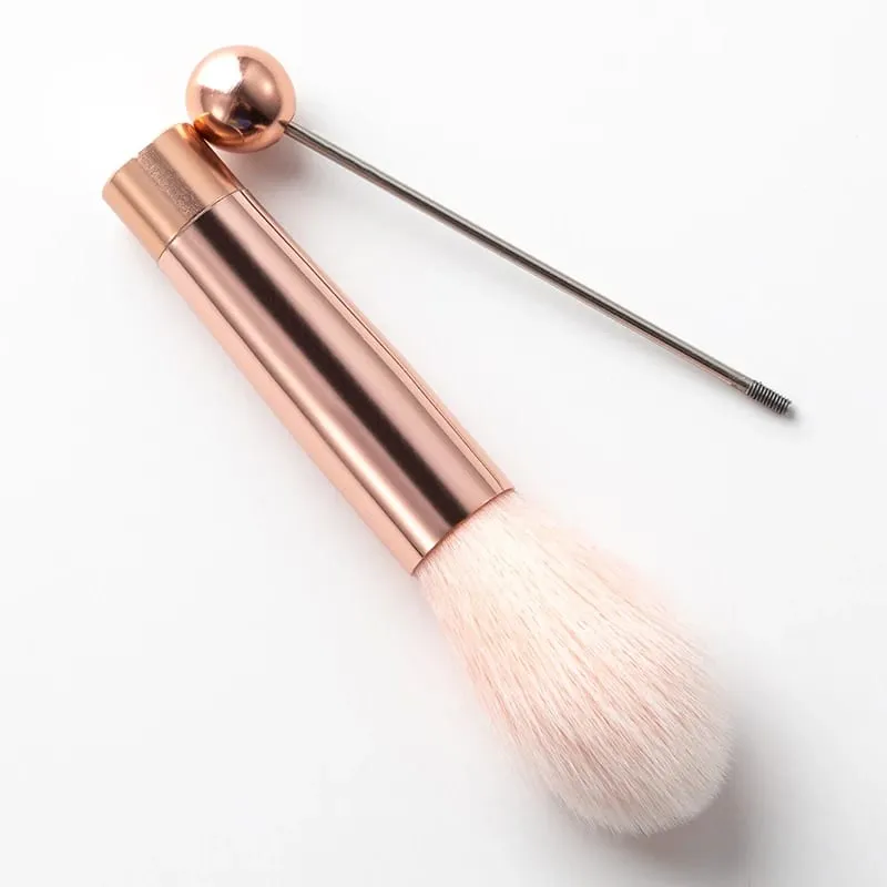 【5Pcs Beaded Eyeshadow Brush Diy Beaded Cosmetic Brush Make Up Brushes Tool Kit Metal Handle Matibay na Eye Makeup Brushes】