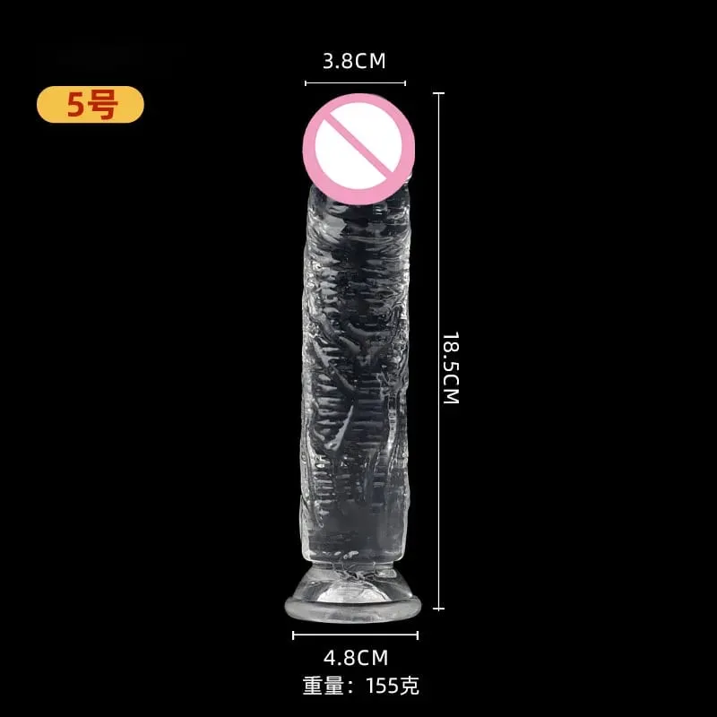 Ρεαλιστική βεντούζα πέους Dildo Jelly Dildo Big Dick Θηλυκός Αυνανιστής Κλειτορική Διέγερση Λεσβιακά σεξουαλικά παιχνίδια για γυναίκες 7 μεγεθών