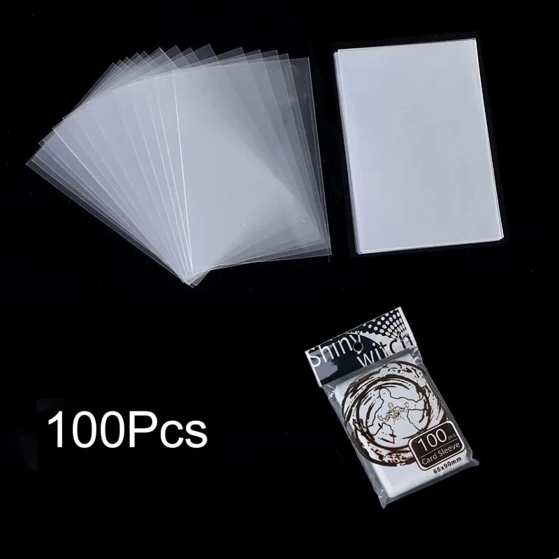 100-500 יחידות שרוולי כרטיס שקוף מחזיק כרטיסי מגן שקוף למשחקי לוח מזהה תיקיית מסחר צילום פאוץ'