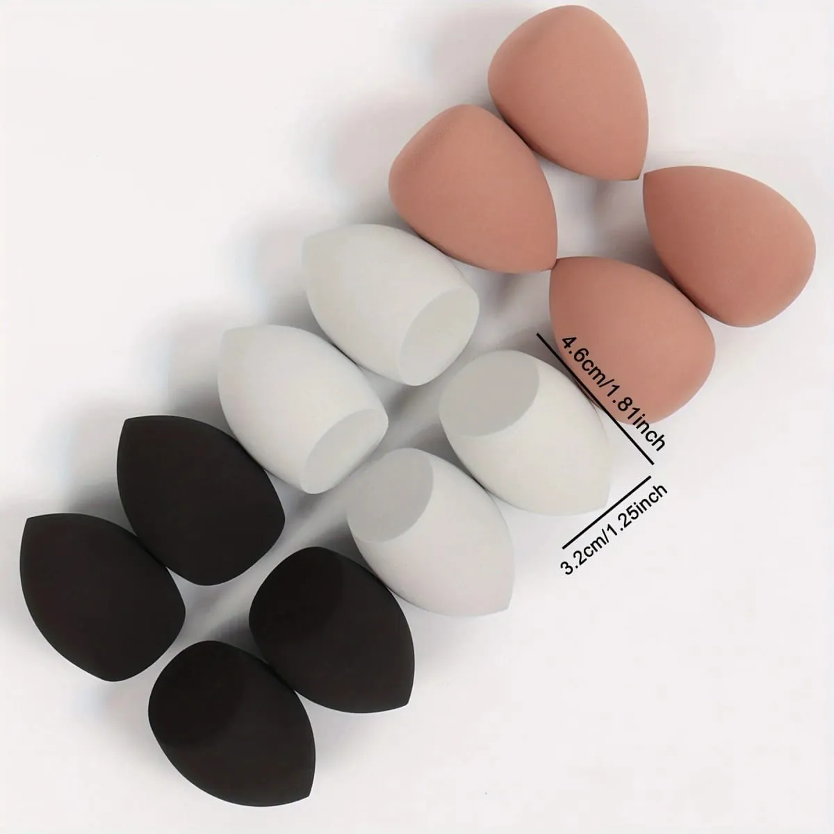 12 piraso latex free hydrophilic polyurethane beauty sponge set multi-color makeup mixing sponge na angkop para sa likido at cream