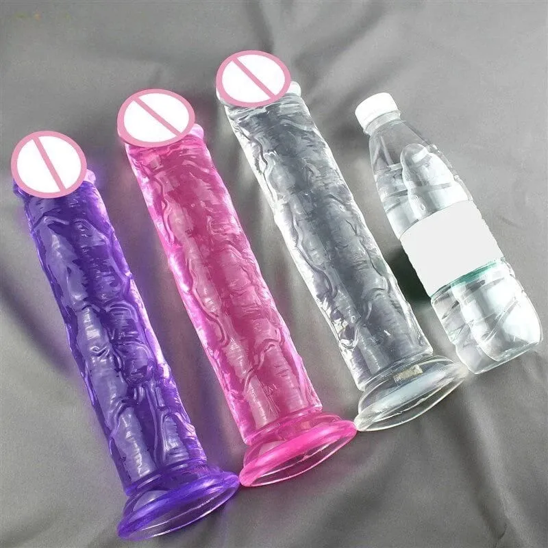 Σούπερ φθηνό 6 μεγεθών Ρεαλιστικό Soft Jelly Dildo Butt Prig βύσματα Παιχνίδι σεξ ενηλίκων για γυναίκες και άνδρες Κολπικός και πρωκτικός αυνανισμός