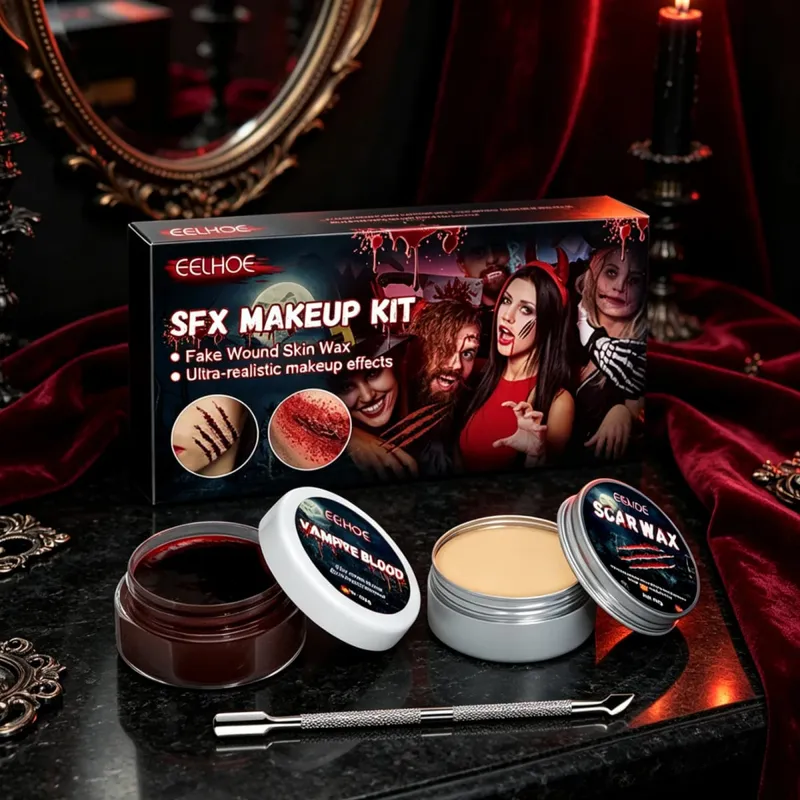 Κιτ μακιγιάζ SFX Fake Wound Vampire Blood Real Effect Μεγάλης διάρκειας Ασφαλές και φιλικό προς το δέρμα Σετ μακιγιάζ ειδικών εφέ απόκριες