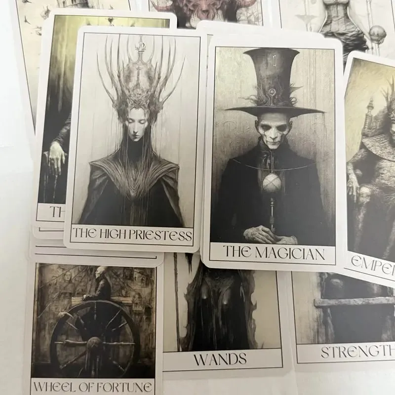 Gothic Horror Tarot Cards Wait 78 Tarot Επιτραπέζια παιχνίδια Αναψυχή Διασκέδαση Οικογενειακές συγκεντρώσεις Γοτθική γέφυρα Ταρώ