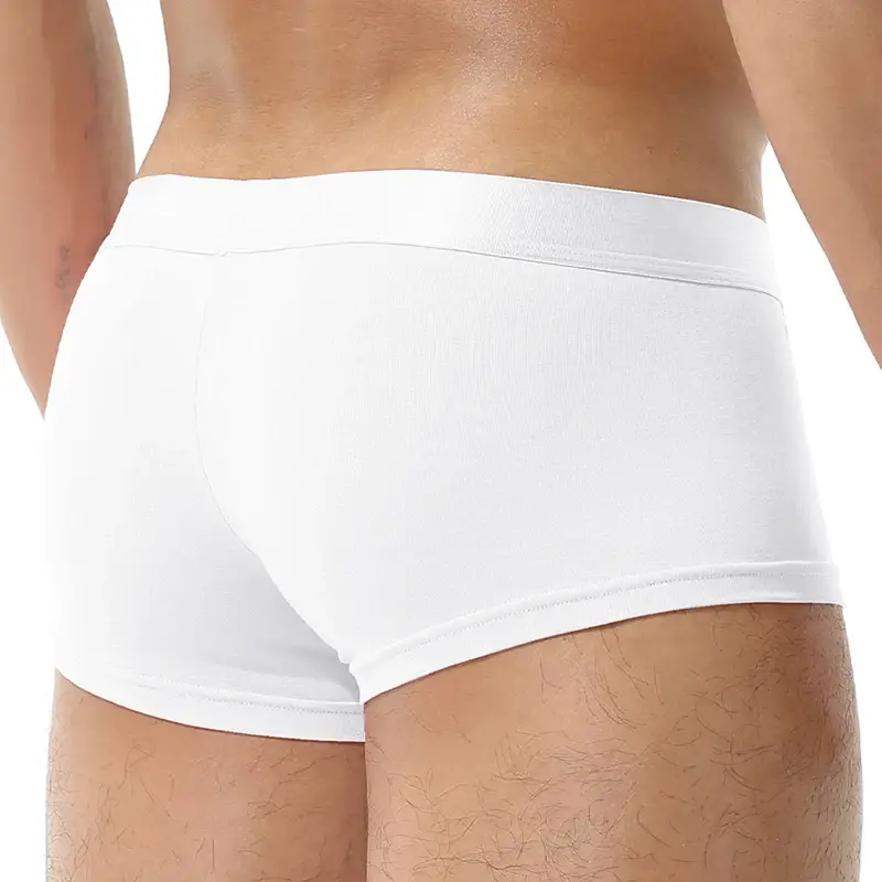 1Pcs Open Front Underwear Men Ice Silk Sexy Men's Boxer Shorts Panties Breathable Pouch Bulge Underpants Male