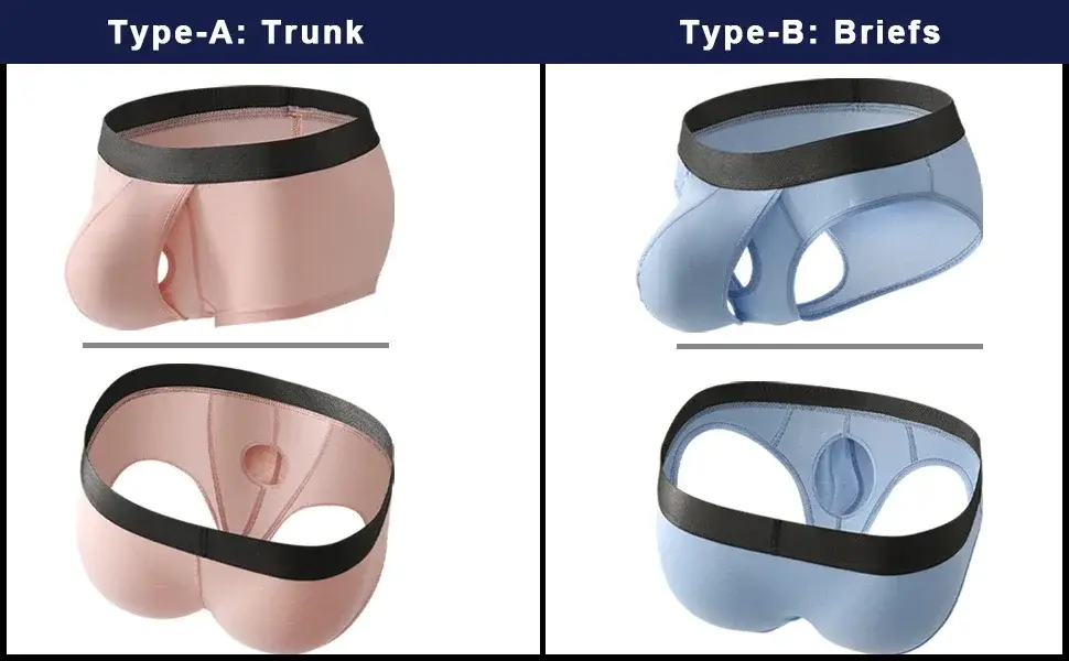 Mens Bamboo Fibers Athletic Quick Dry Breathable Separate Pouch Underwear Fly Front Dual Pouch Trunks Bulge Enhancing Comfortabl