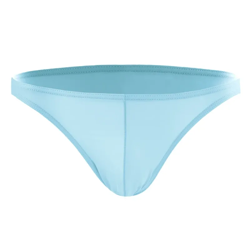 Summer Men's Breathable Ice Silk Underwear - Thin Style, Sexy Low-Waist Tight Fit, Seamless Small Triangle Bottom