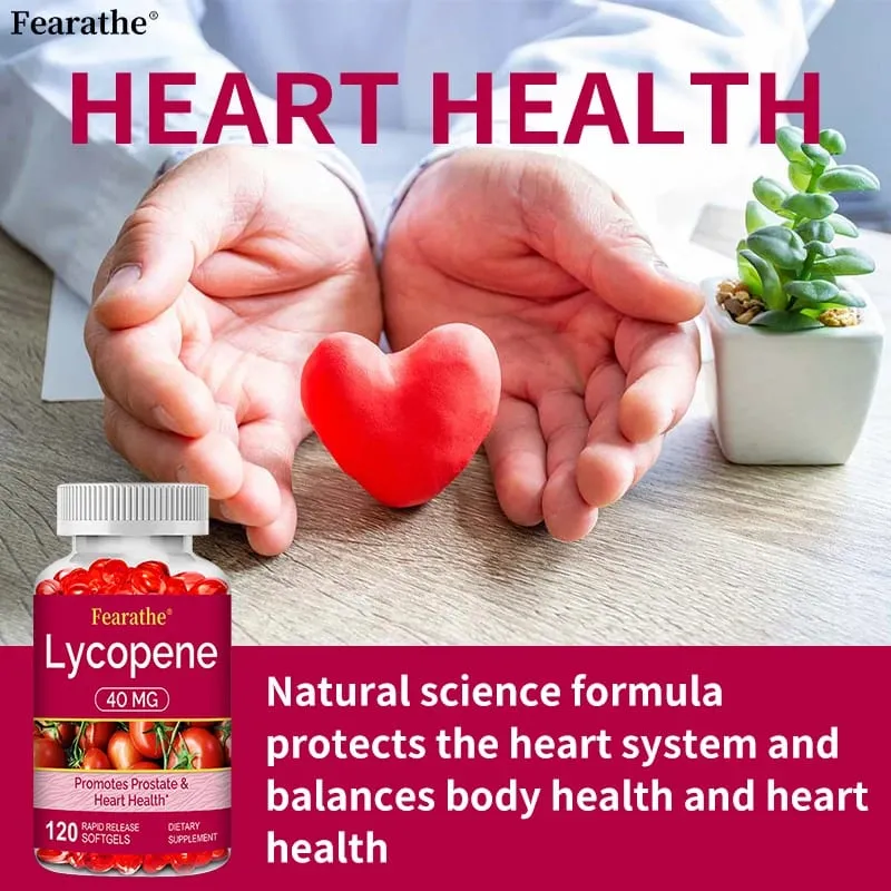 Premium Lycopene 40mg Συμπλήρωμα Διατροφής για Προστάτη Αντιοξειδωτικό Καρδιά Δέρμα & Ανοσοποιητική Υγεία Non-GMO 30/60/120 Softgels — image 3
