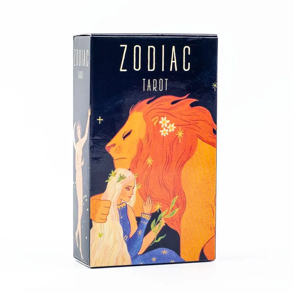 Zodiac Tarot 78-Card Deck Divinatory Path Under the Stars Engaging Board Playing Game for Family Gathering 10.3X6CM