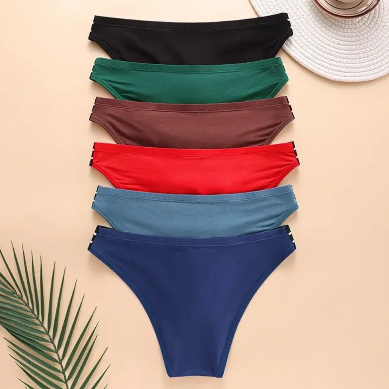 Lingerie Men's Triangle Panties Mid Waist Breathable Men Thin Briefs Stripe Large Size Underwear for Men Four Seasons