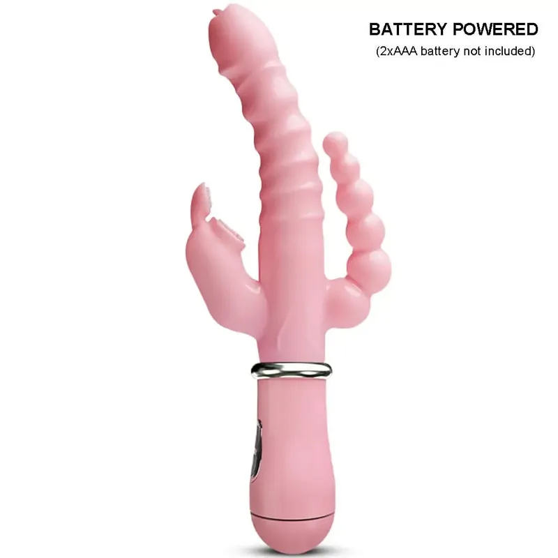 Vibrátor Erőteljes 3 az 1-ben Műpénisz Rabbit Vibrátor Vízálló Anális Clit Vibrátor Szexjátékok Női Párok Flörtöl Dildo Vibrátor