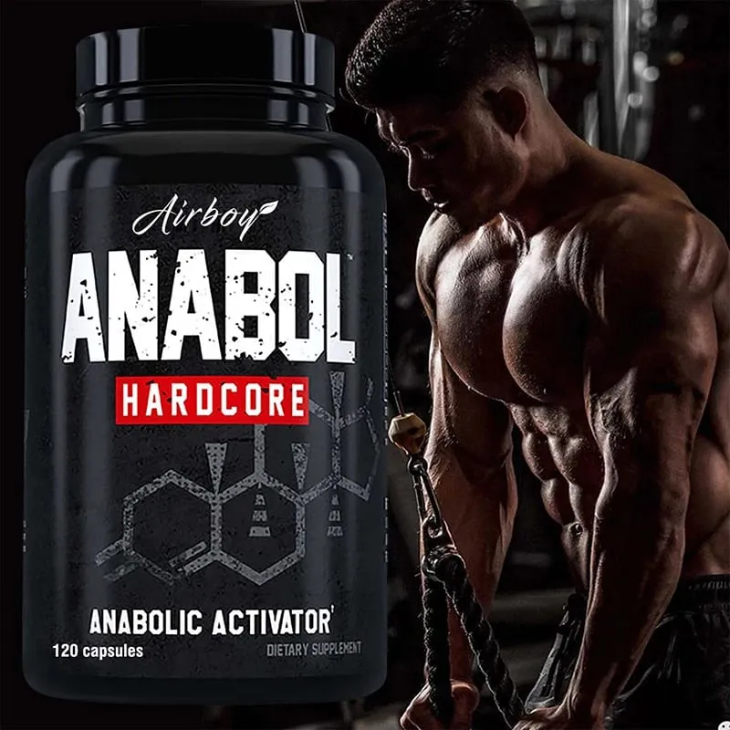 Anabol Hardcore Supplement - Muscle Growth Improved Endurance Stress and Mood Relief and Overall Health