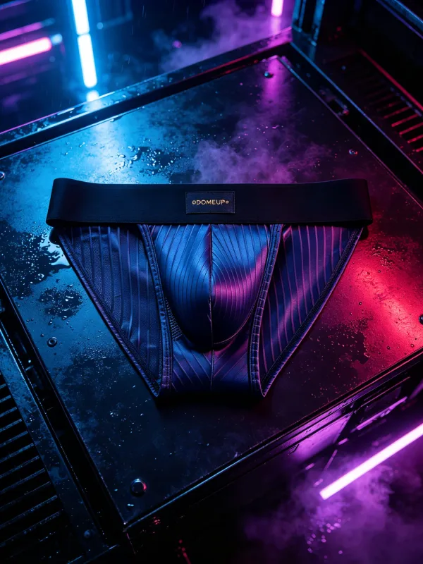 3PCS Men's 3D Pouch Briefs Vertical Stripe Satin Mesh Combo High Elastic Waist Simple Fashion Home Daily Underwear