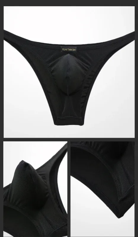 Sexy Underwear Men's Briefs Low Waist Nylon Jockstrap Mini Briefs Bikini Shorts Jockstrap Cueca Underpants Jockmail