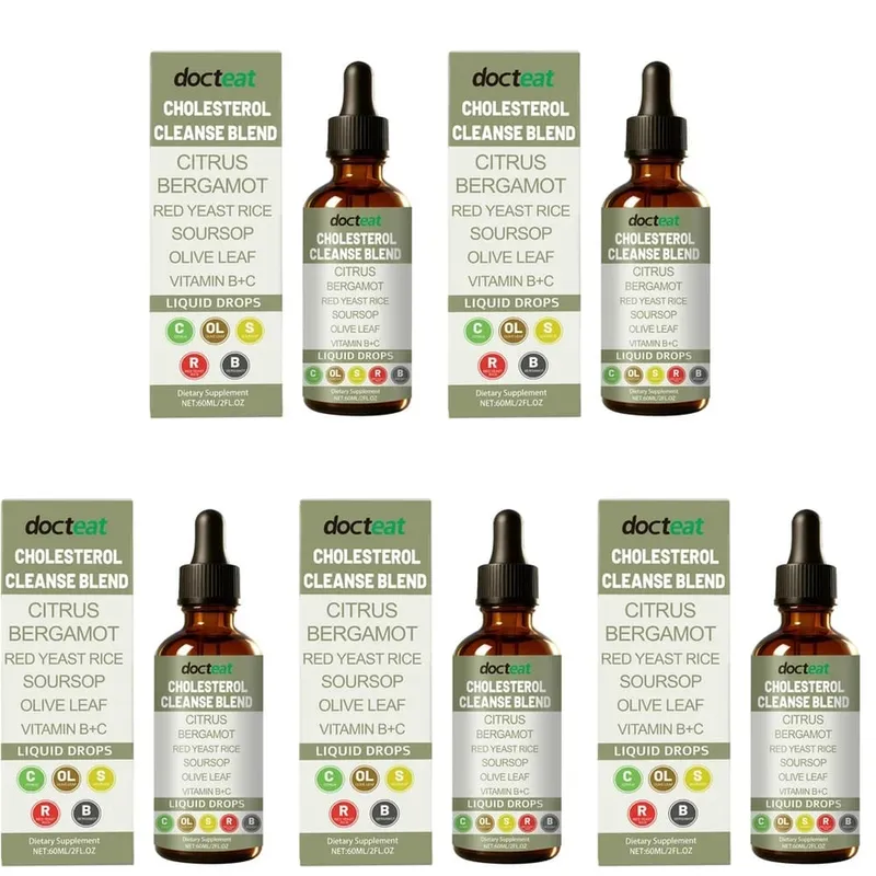 Docteat Cholesterol Cleanse Liquid Drops Citrus Bergamot Υποστηρίζει τη μεταβολική ισορροπία με βιταμίνη C και B2 Dropper 60 ML