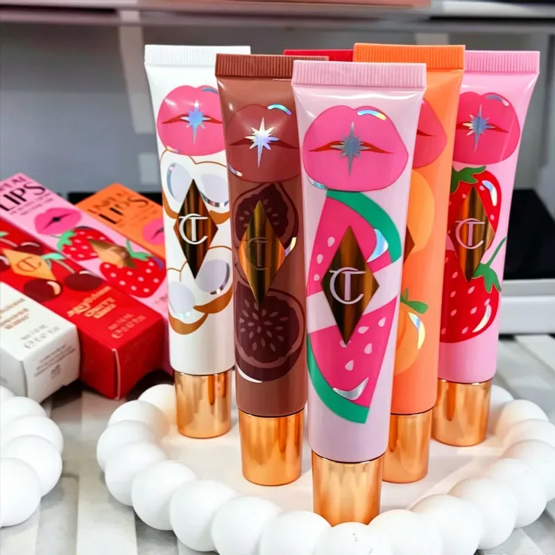 Πολυτελές CT Multicolored Water Light Lip Gloss Lasting Hydrating Lip Balm σε σχήμα καρδιάς Tip Lip Brush&Jelly Lip Gloss Makeup Gift