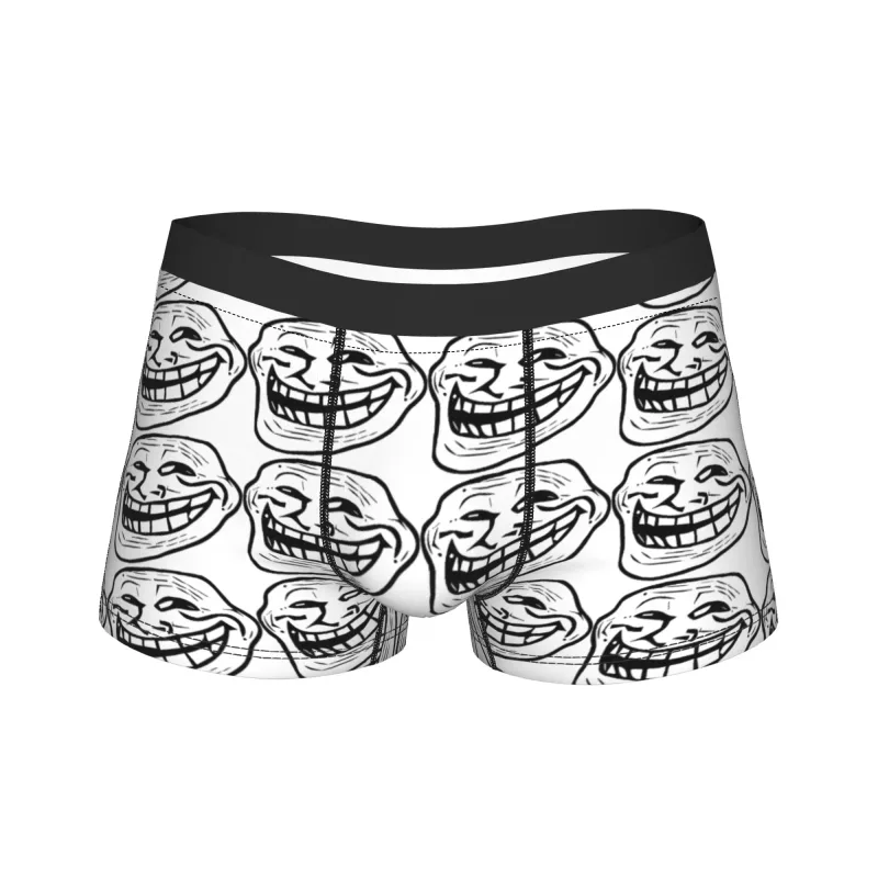 Rage Comic Trollfac Trunk Funny Anime Pouch Underwear Hot Sale Corak Boxer Brief Selesa Lelaki Seluar Dalam Plus Saiz