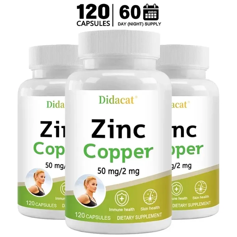 Zinc + Copper Capsules - Suportahan ang Malusog na Balat at Immune System na Palakihin ang Vitality Skin Care