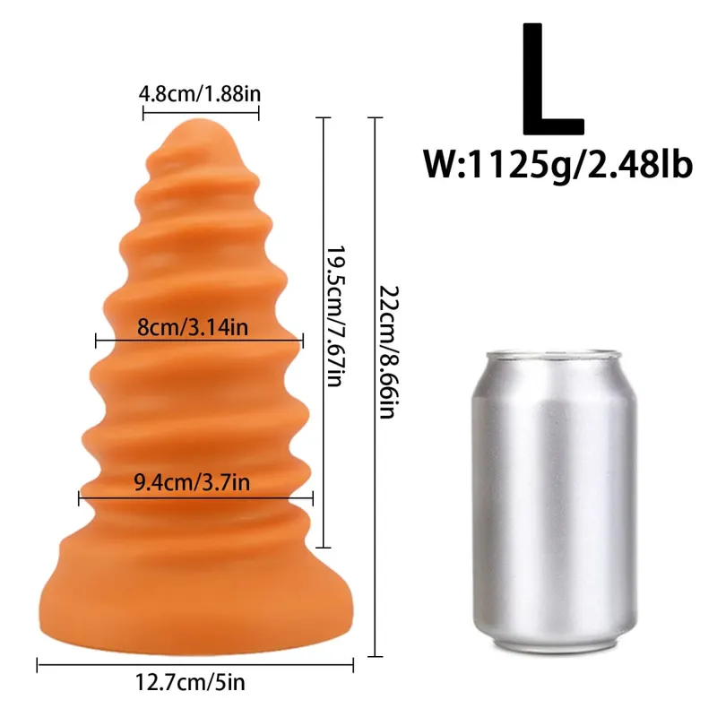 Huge Anal Plug Anal Training Dilator Big Dildo Ass Long Screw Butt Plug Large Gay Sex Toy for Women Men Prostate Massage 18