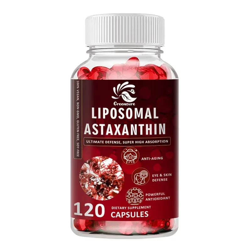 24 MG Liposomal Astaxanthin Capsule - Paginhawahin ang Pagkapagod sa Mata Pagbutihin ang Sensitibong Balat Ibalik ang Muscle Function Pagandahin ang Immunity