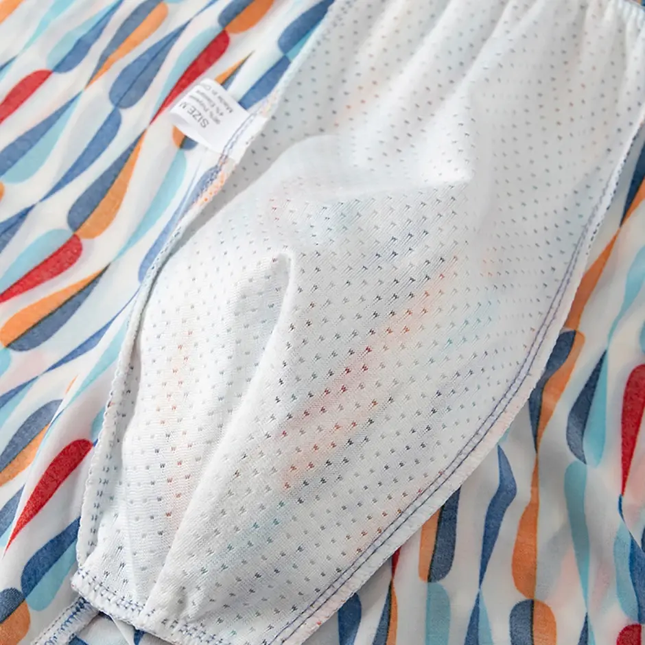 4/5piece Men's Colorful Patterned Fashionable Casual Boxer Shorts Loose And Comfortable Oversized Underwear Elastic Waist Shorts