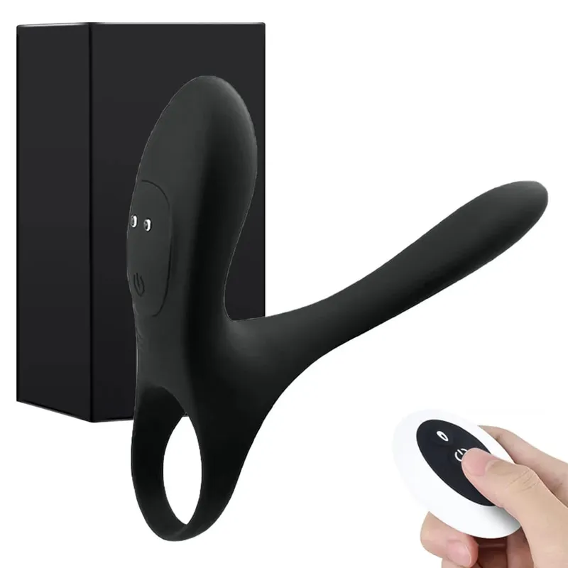 Penis Ring Vibrator Wireless Remote Control Clitoral Stimulation Delay Ejaculation Enlargement Erection for Men Male Sex Toys