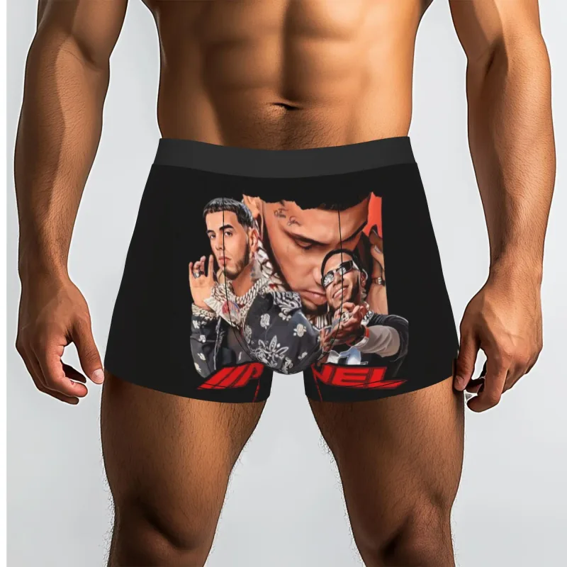 Male Funny A-Anuel AA Underwear Boxer Briefs Stretch Shorts Panties Underpants