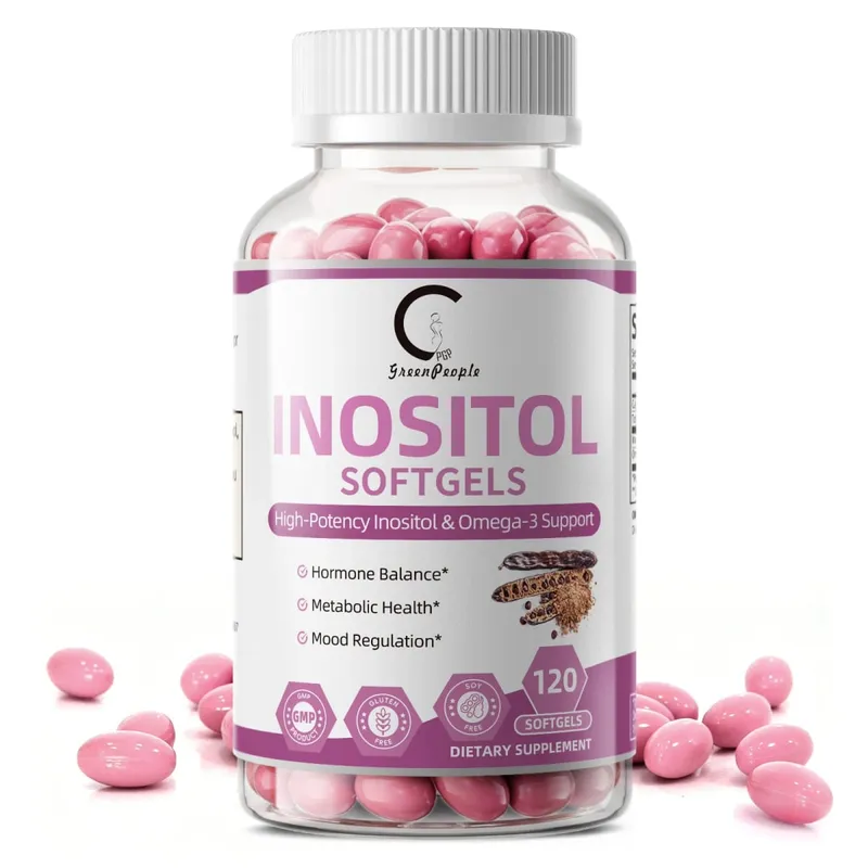 120PCS Inositol Capsule with Omega-3 Supports Ovarian Function Hormone Balance Fertility Supplements for Women