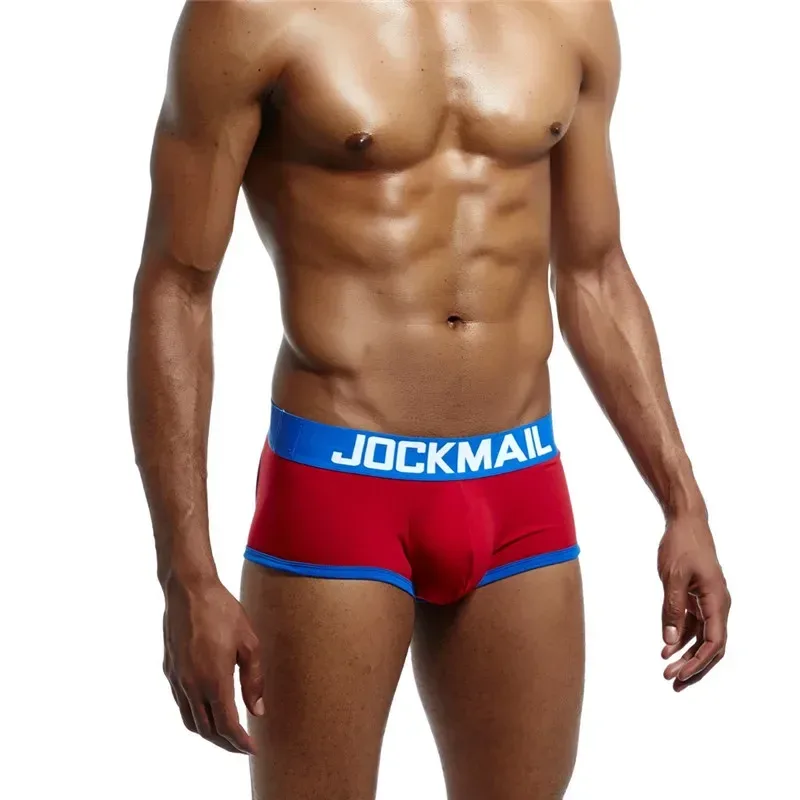 Mens Underwear Jockstrap Boxer Trunks Gay Penis Pouch Cueca Boxer Calzoncillos Hombre Man Boxer Shorts Sleepwear Gay Panties