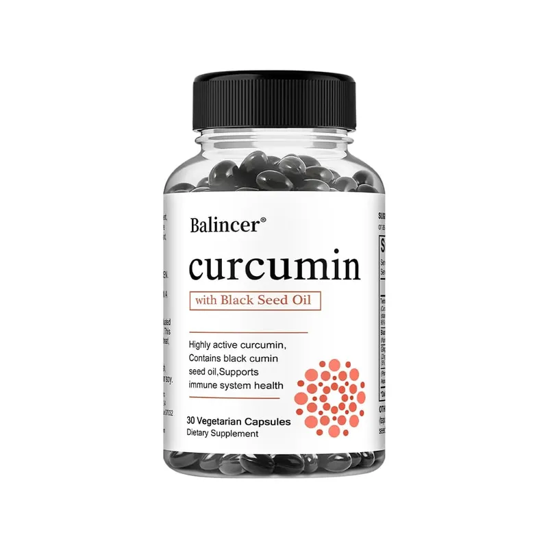 Turmeric Curcumin Capsules Supplement na may Black Seed Oil Extract para sa Joint Digestive at Immune Support Brain Cognition