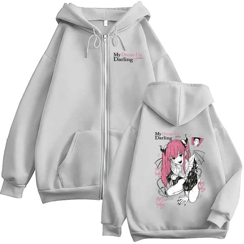Anime Marin Kitagawa My Dress Up Darling Zipper Hoodie Men Women Kawaii Clothing Pullover Sweatshirt Long Sleeve Jacket Hoodies