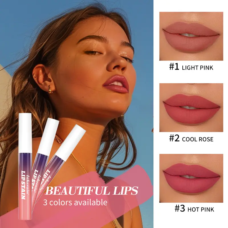 Lakerain Lip Gloss Peel and Stick Set Pink Lip Gloss Transfer Resistant Μακράς διάρκειας Αδιάβροχο Φυσικό Lip Gloss για γυναίκες