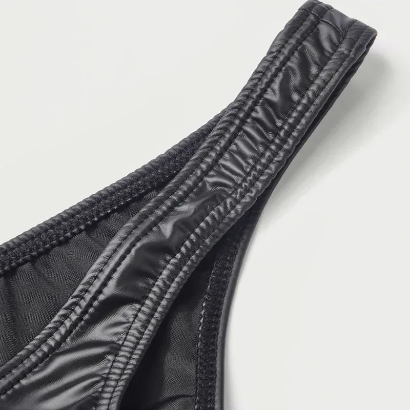 Men's Faux Leather Bikini Briefs Underpants U Pouch Sexy Slips for Men High Quality Lingerie Cuecas Calzoncillos Male Panties