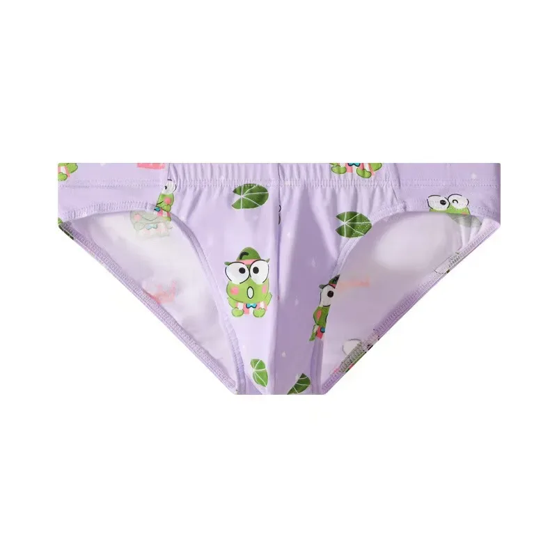Men's Pure Cotton Low Waist Elastic Sexy Loose Breathable Youth Pant Headband Underwear Summer Cotton Briefs