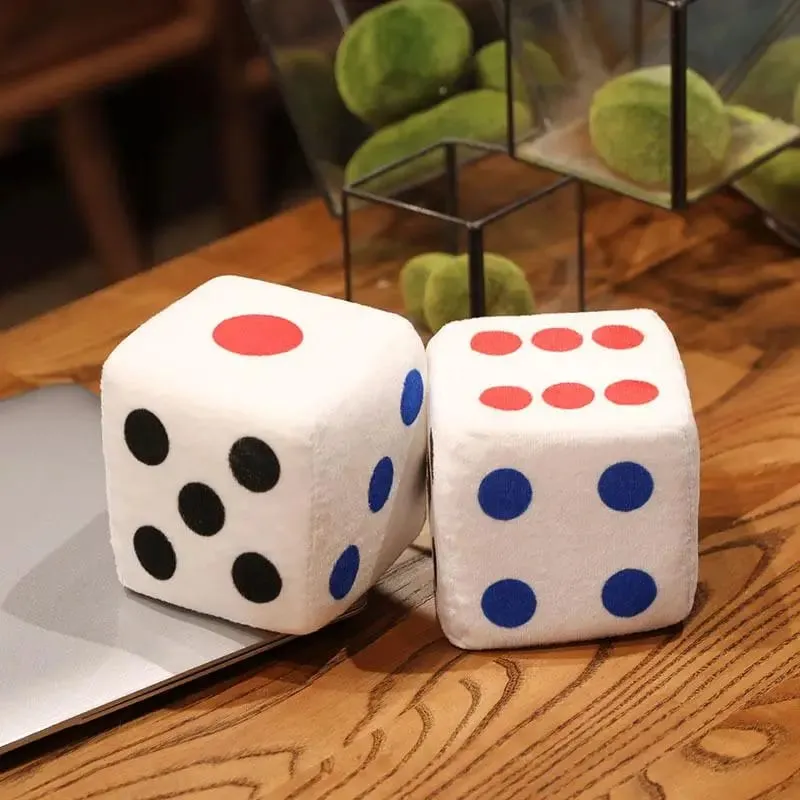 New 1pc Creative Mahjong Pillow Cushion Chinese Plush Toy Car Chair Backrest Mahjong Dice Funny Nap Pillow Sofa Home Decor Gift