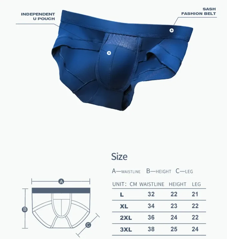Men's Panties Men's Briefs Head U Convex Pocket Modal Sexy Breathable Youth Antibacterial Low Waist Bottom Pants