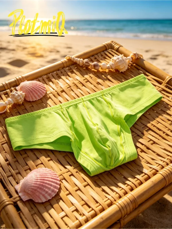 2PCS Low Rise Comfort Men Cotton Briefs Pink Soft Fabric Wide Waistband 3D Support Pouch Moisture Friendly Mens Underwear