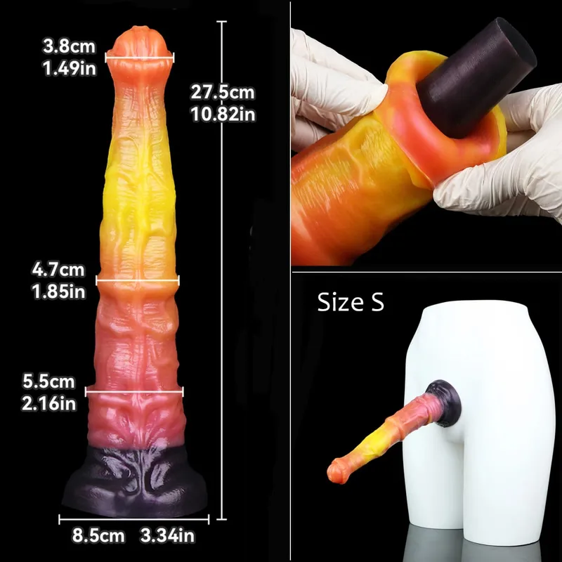 Διπλό στρώμα σιλικόνης Fantasy Dog Knot Dildo Blue Butt βύσμα με κορόιδο πρωκτικό διαστολέα Αυνανικό παιχνίδι σεξ για ενήλικες 18+