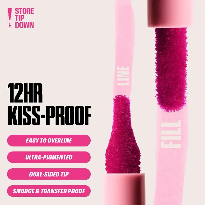 Lip Liner Long Lasting Αδιάβροχο Χρώμα μακράς διάρκειας με υψηλή χρωστική που δημιουργεί τρισδιάστατα πυκνά χείλη που καθορίζουν το μακιγιάζ
