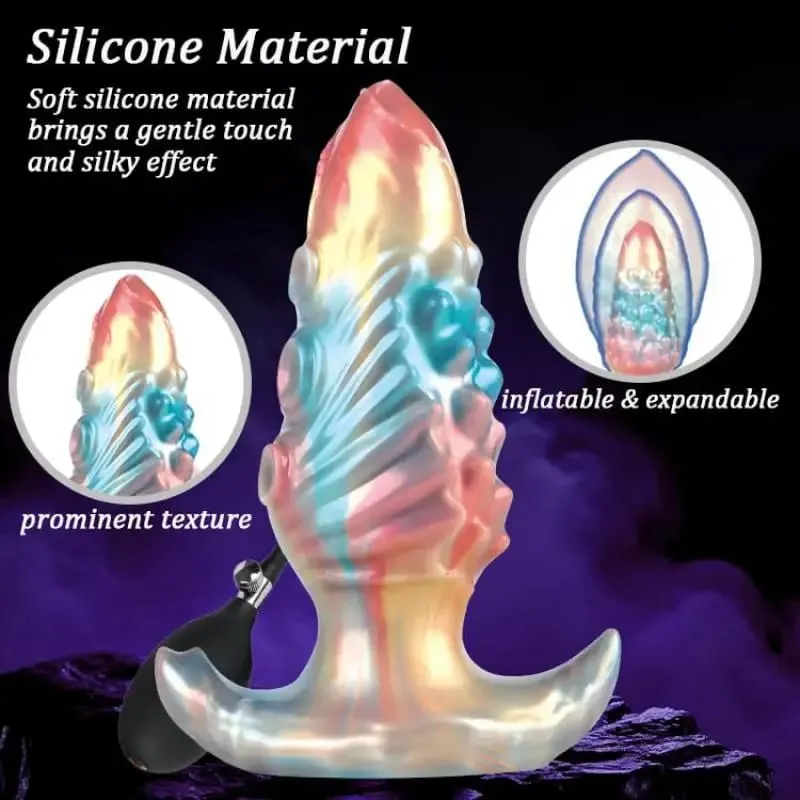 Φουσκωτό πλοκάμι Monster Dildo Fantasy πρωκτικό βύσμα με ρυθμιζόμενο πάχος βάση καμπύλης Χοντρά φουσκωτά παιχνίδια σεξ για γυναίκες άνδρες