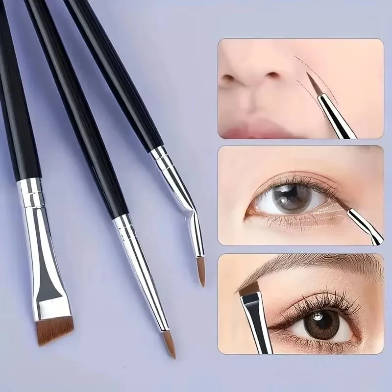 7-Piece Precision Eye Makeup Brush Set Ultra-Thin Eyeliner Eyebrow at Lower Lash Detail Brushes para sa Flawless Daily Eye Make
