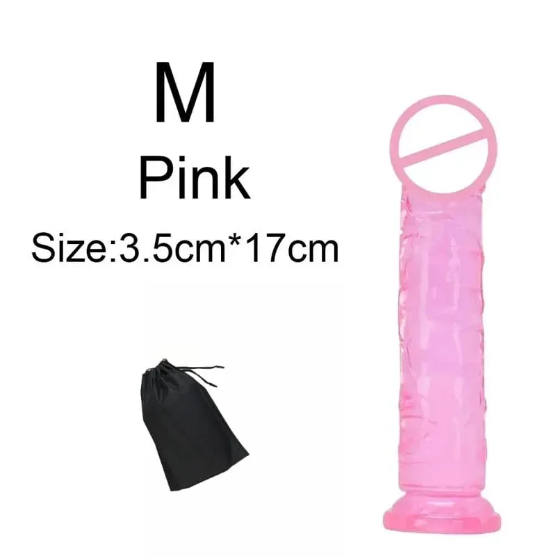 Σούπερ φθηνό 6 μεγεθών Ρεαλιστικό Soft Jelly Dildo Butt Prig βύσματα Παιχνίδι σεξ ενηλίκων για γυναίκες και άνδρες Κολπικός και πρωκτικός αυνανισμός