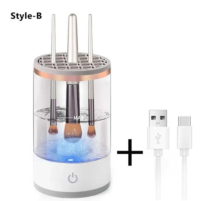 Draagbare USB make-upborstelreiniger 3 in 1 elektrische cosmetische borstels Reinigingsdroger Gereedschap Automatische wasmake-upreiniger voor vrouwen