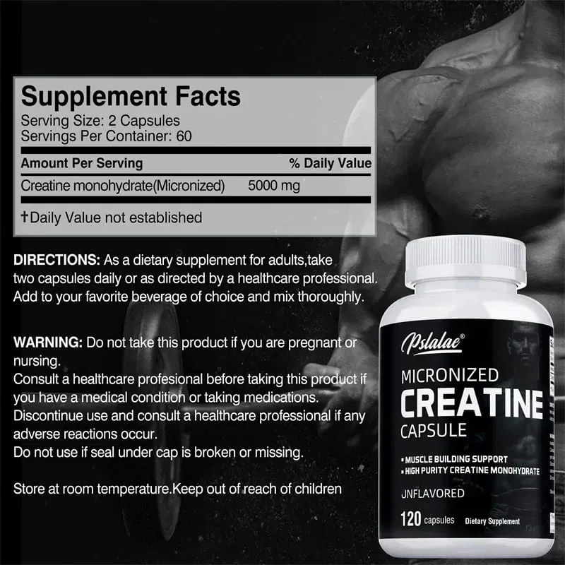 Creatine Monohydrate - Build Lean Muscle Improve Endurance and Overall Muscle Health Enhance Athletic Performance Non-GMOSupp