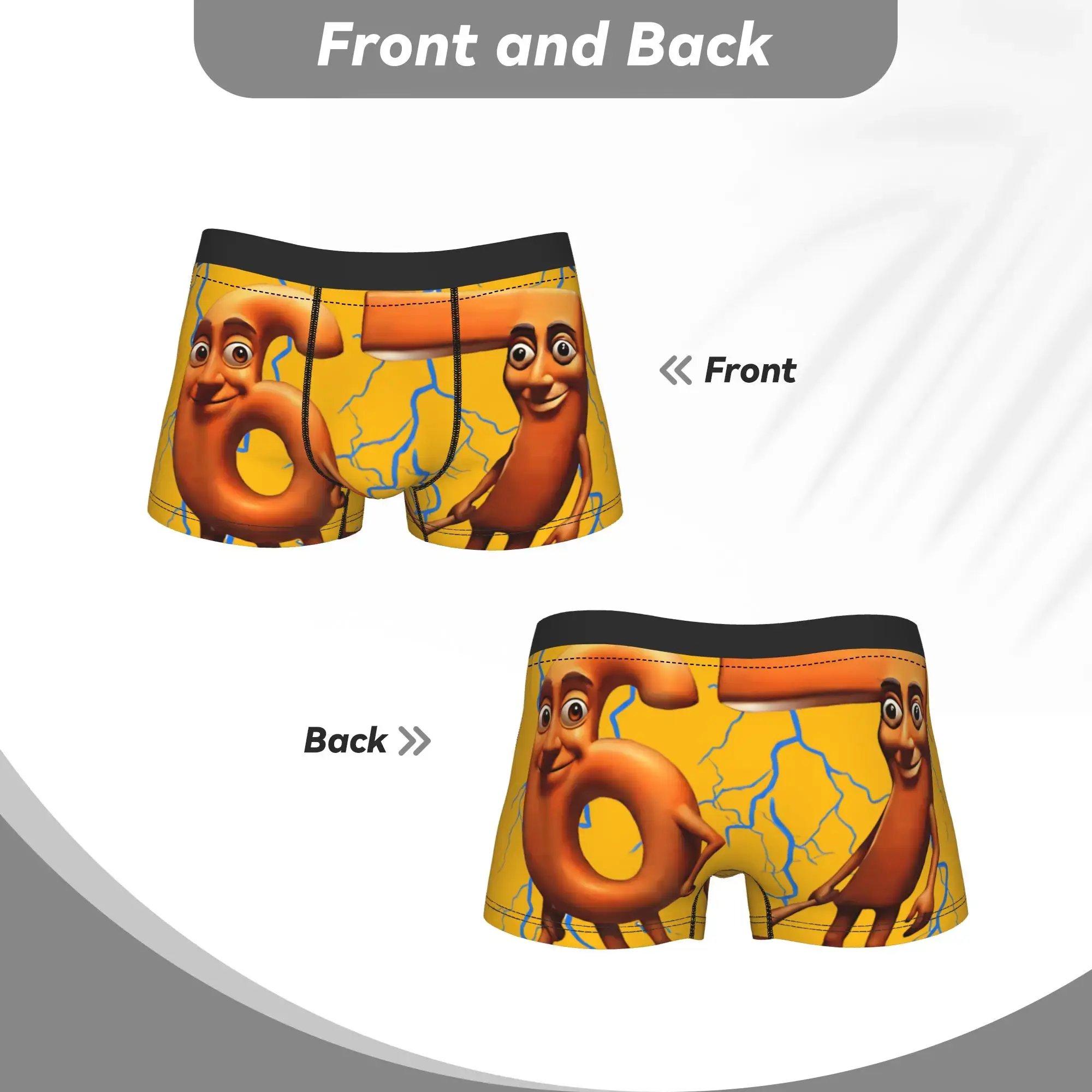 Funny Sixty Seven Brainrot Italian Underwear Print Trunk Quality Male Panties Breathable Boxer Brief Gift