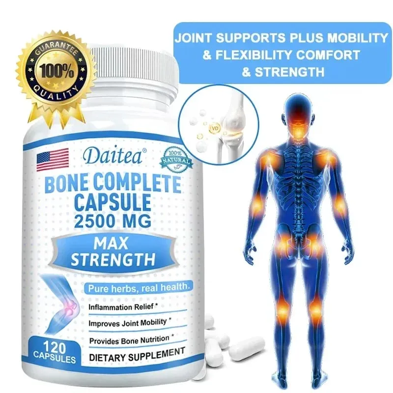 Bone Complete Capsules Containing Calcium and Vitamins D K & C for Joint Health Bone Skin Nail Health and Osteoporosis
