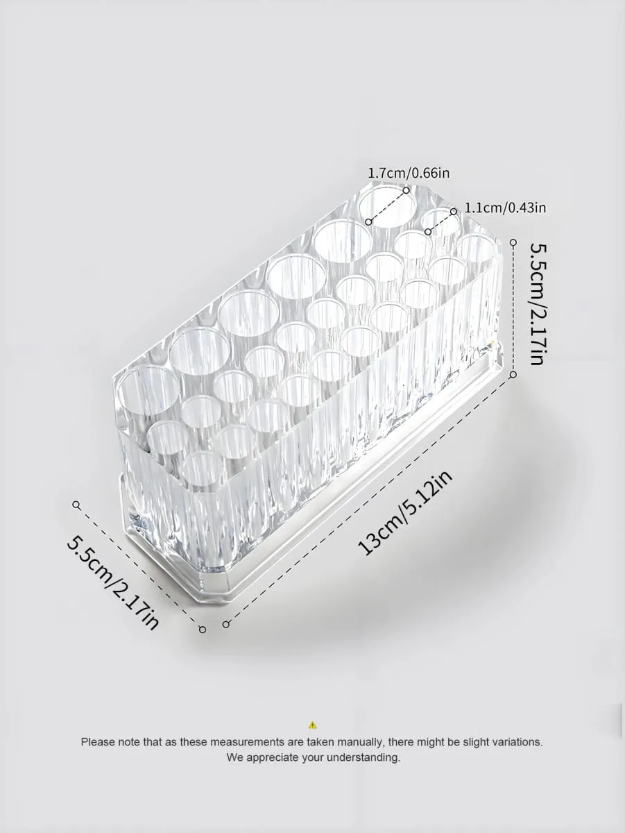 1pc Clear Acrylic 26Hole Brush Stand Multifunctional Makeup Brush Holder Display Case para sa Nail Art Tools at Cosmetic Brushes
