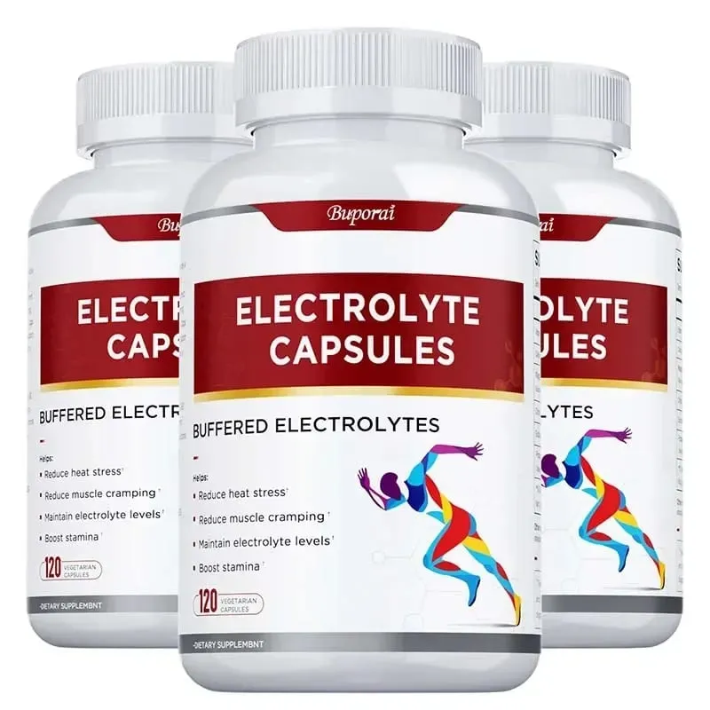 Electrolyte Capsules - Supports Electrolyte Balance Relieves Stress Supplements Sports Nutrition Improves Endurance Non-GMO