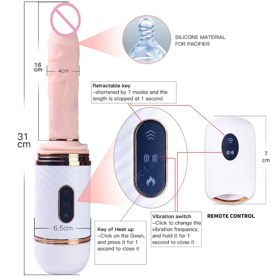 Wireless Remote Control Automatic Masturbation Pumping Gun Sex Machine Telescopic Dildo Vibrators for Women Sex Toys for Women